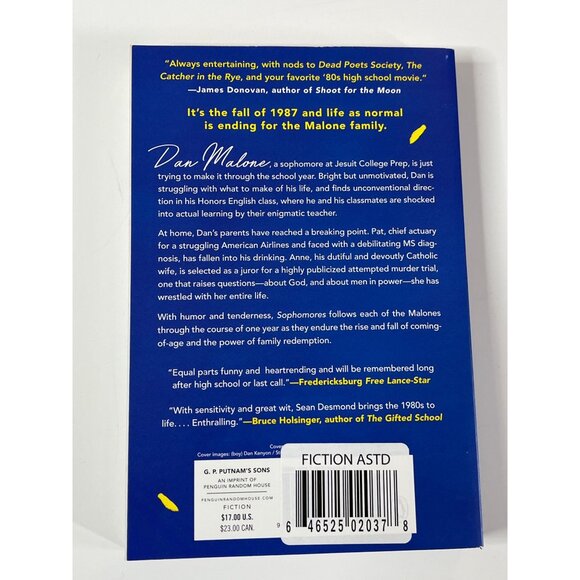 Sophomores by Sean Desmond Paperback Fiction Coming of Age - Picture 4 of 4